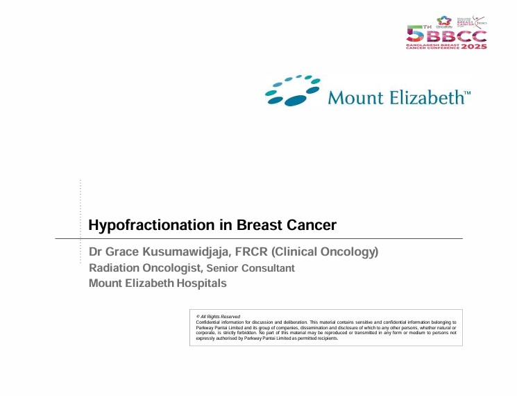 Hypofractionation in Breast Cancer
